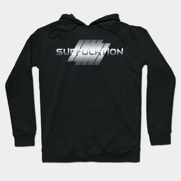 Metallic Illustration Suffocation Hoodie by theStickMan_Official